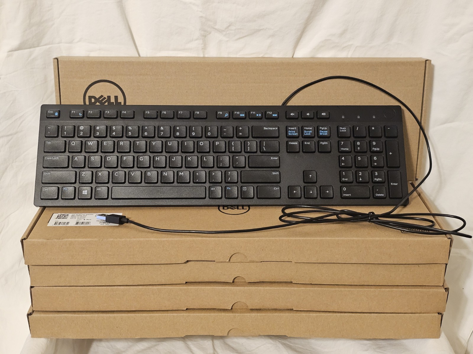 Lot Of 5 NEW Genuine Dell KB216-BK-US USB Standard Keyboard QWERTY KB216
