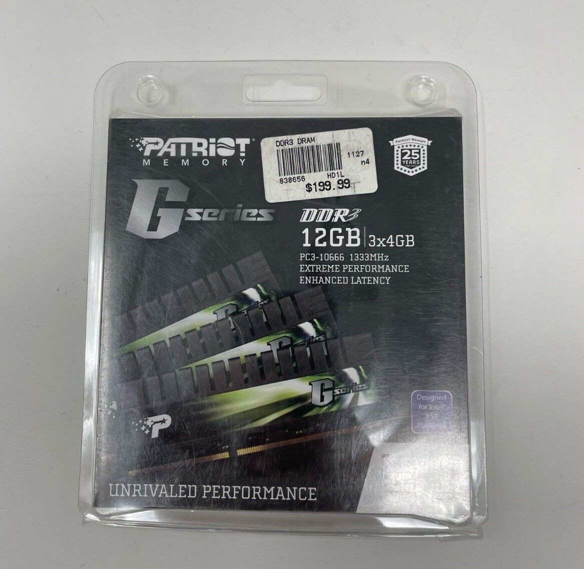 PATRIOT 12GB (3x4GB) DDR3 PC3-10600 PGS312G1333ELK