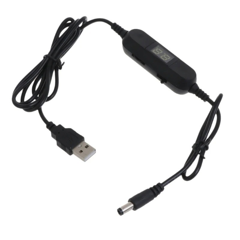USB 5V to 1.5V 3V 4.5V 6V 7.5V 9V 12V 2.5mm/3.5mm/4.0mm/5.5mm Adjustable Cable
