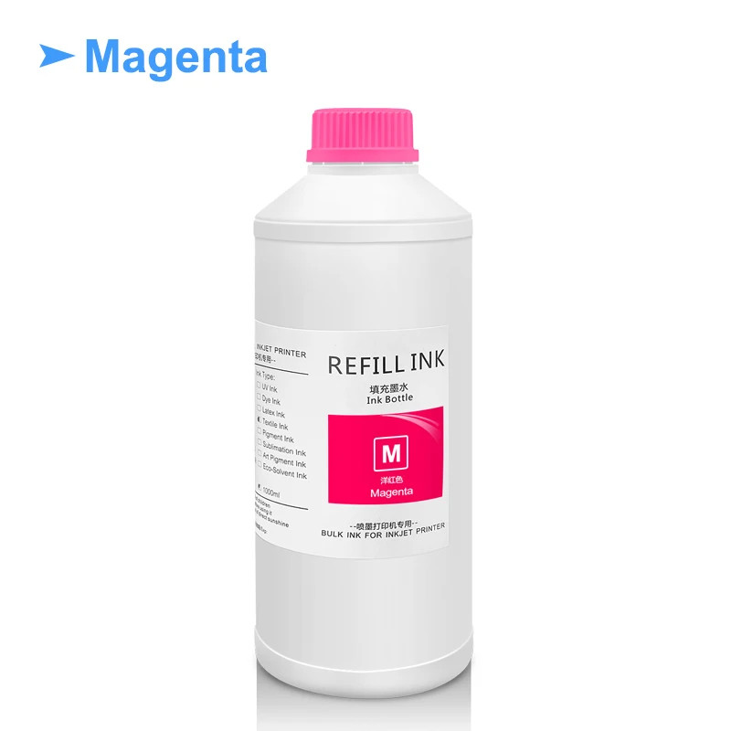 1000ML/Bottle DTG Ink Textile InK For Epson 1390 R1900 R2000 F2000 F2100 Printer