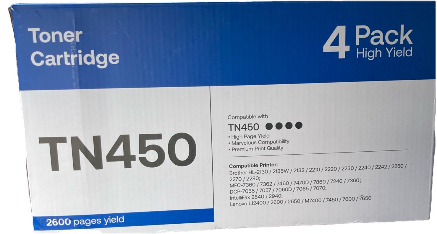 3 Pack of Toner Cartridge TN 450 DR 420