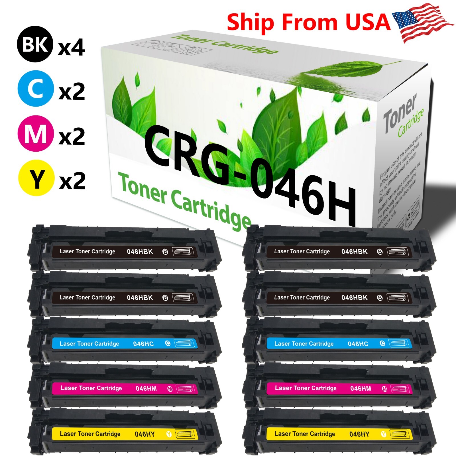 10PK 046H CRG046H Toner Cartridge for imageCLASS MF733Cdw MF735Cdw MF731
