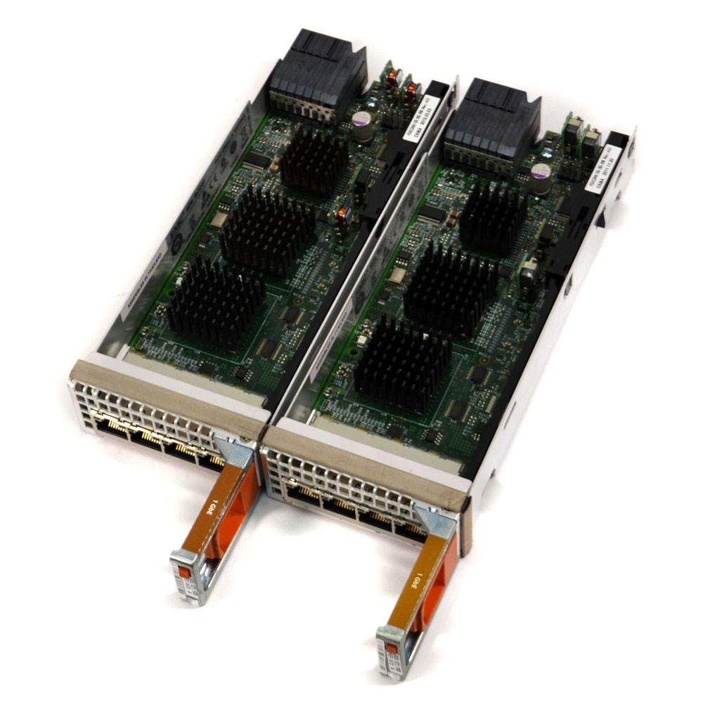 (2) EMC SLIC07 303-121-100 REV A13 A VNX 4-Port Ethernet 1GbE Copper Module