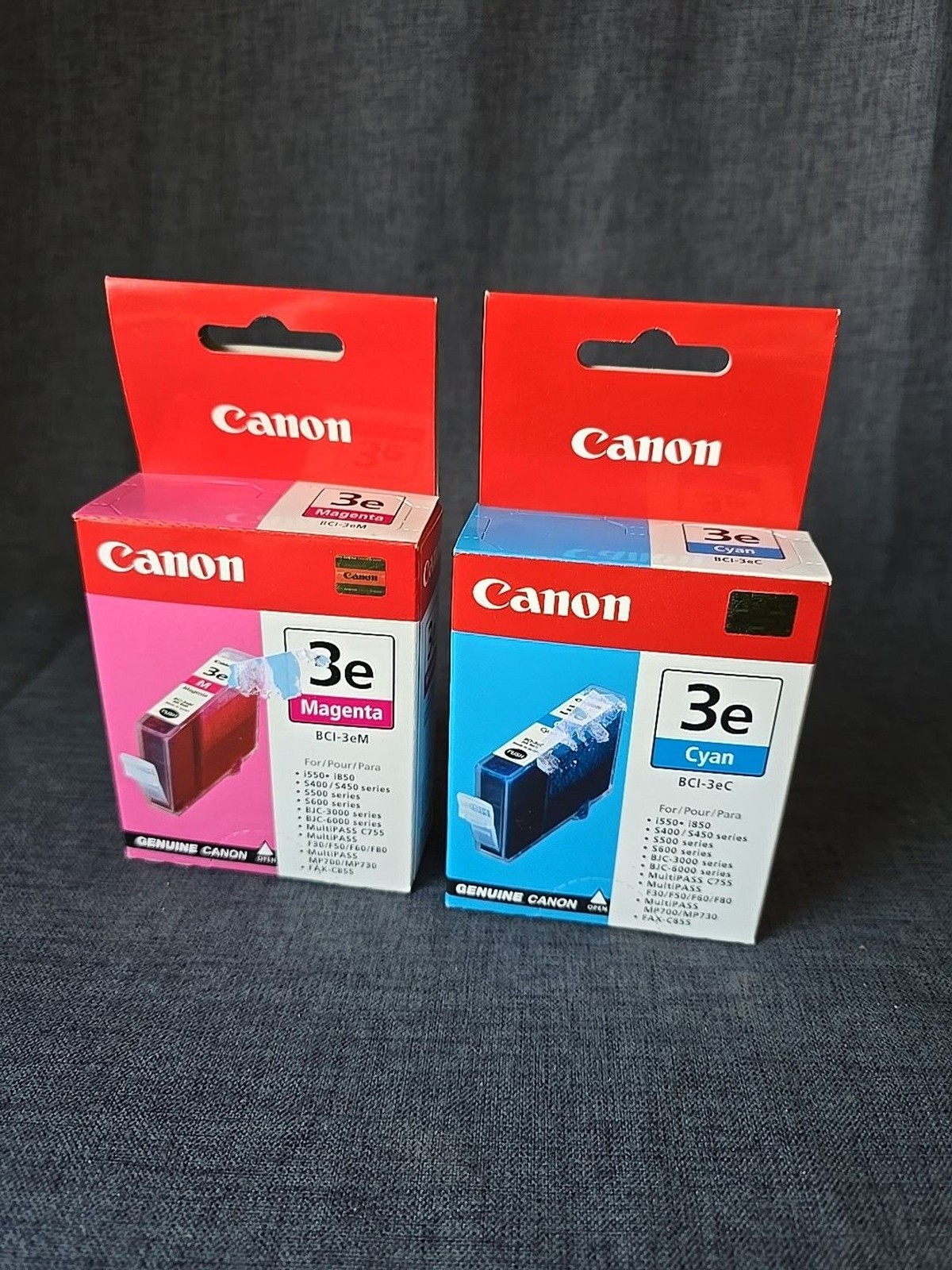 Canon BCI-3e Cyan And Magenta Printer Ink Cartridge New Old Stock Expired