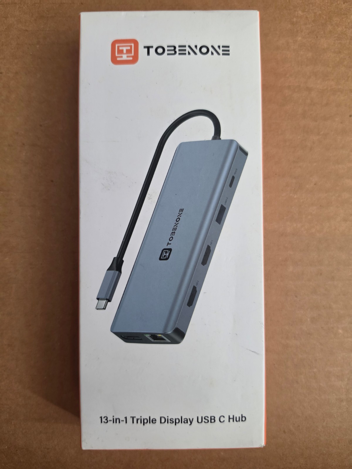 TobenONE UDS037 13-in-1 USB-C Dock Triple Display 2x HDMI DP 100W PD Gray NEW