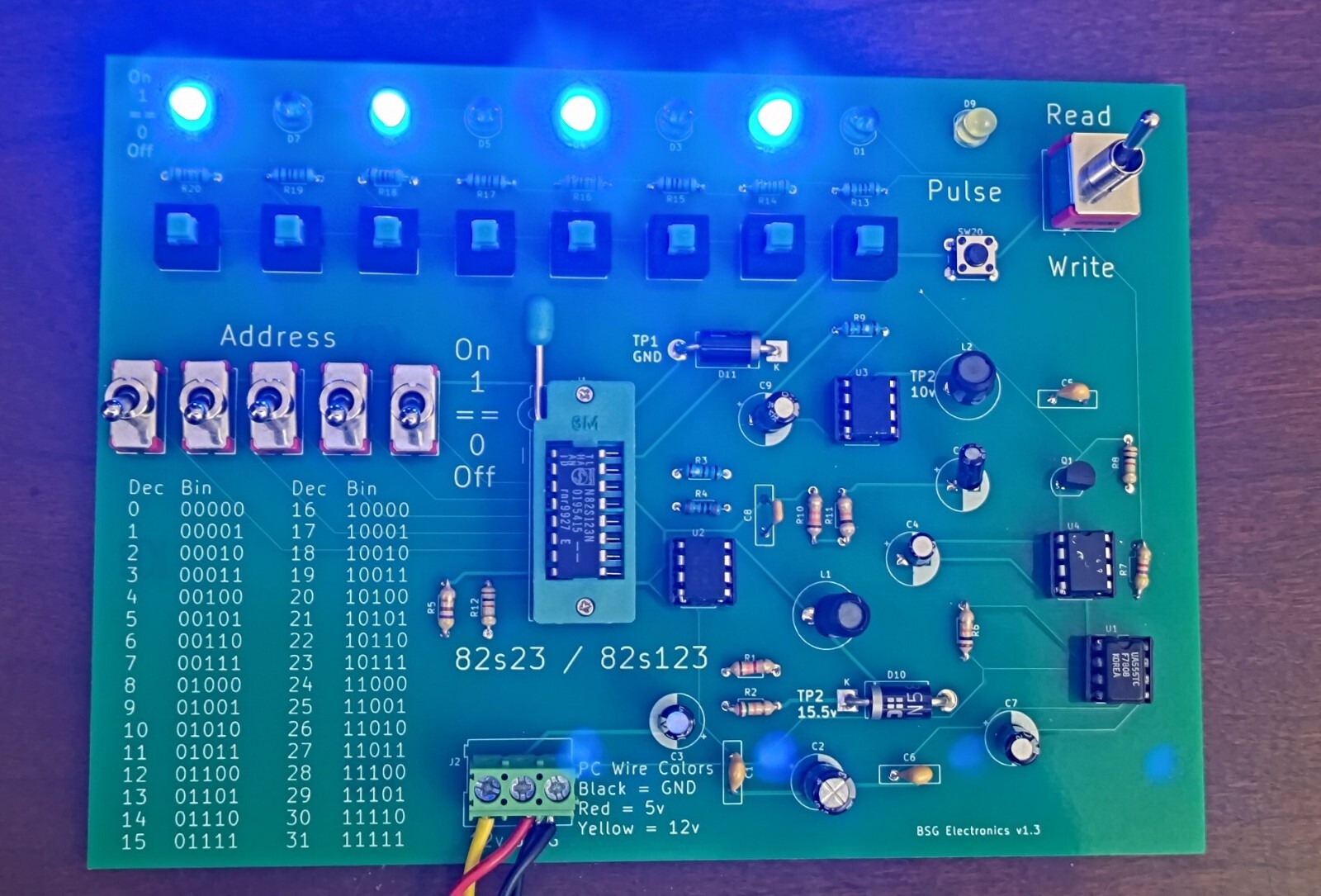 PCB for DIY PROM Programmer 82s123 82s23 74s288 74s188 Board ONLY