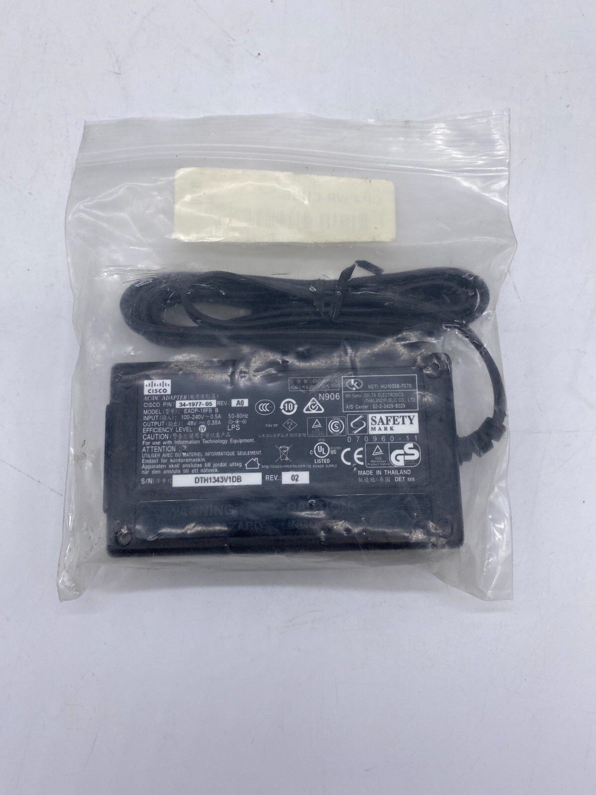 CISCO AC/DC ADAPTER EADP-18FB B 48V