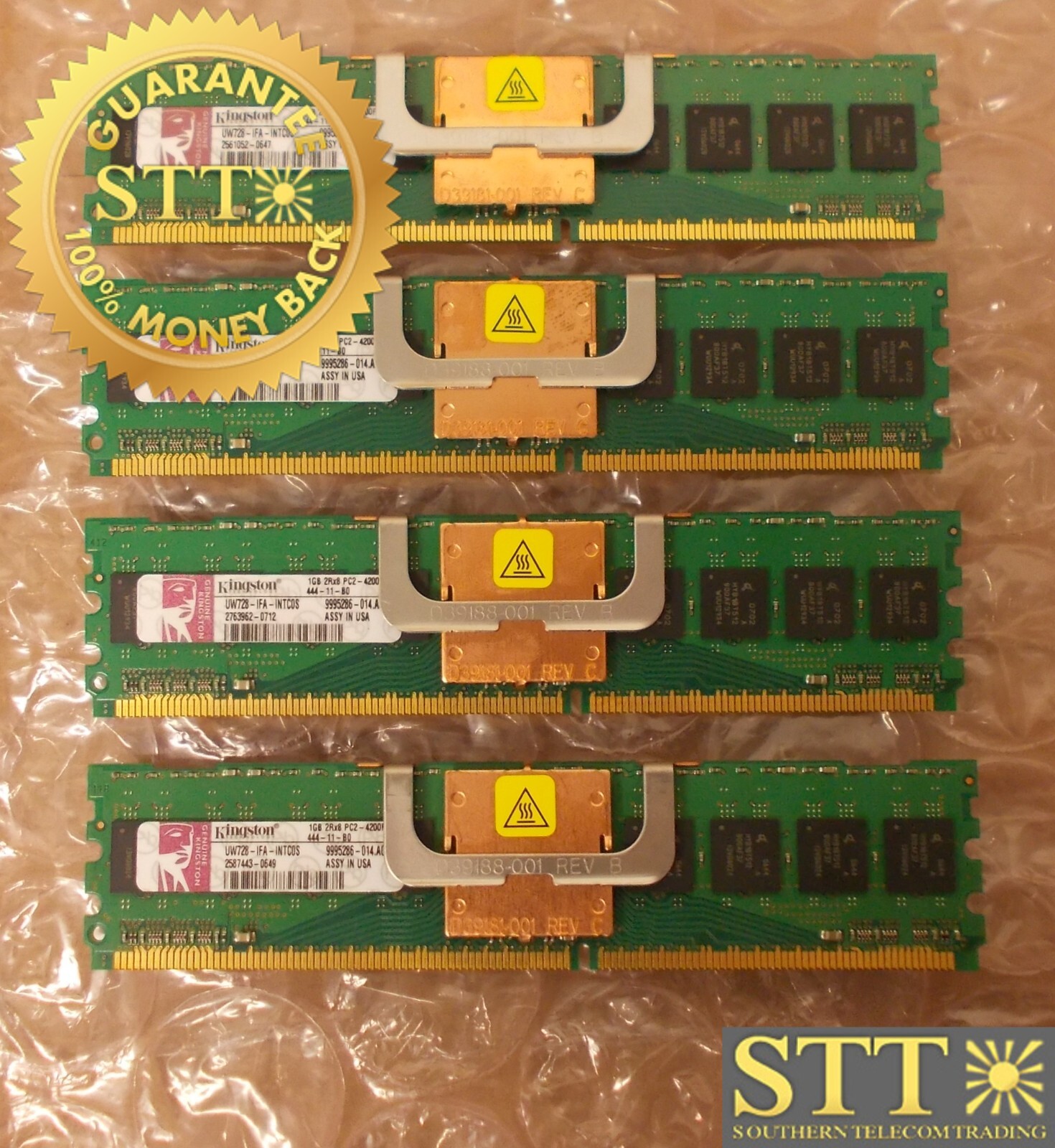 9995286-014.A00LF KINGSTON 1GB PC2-4200 DDR2-533MHZ ECC FULL BUFF D (LOT OF 4)