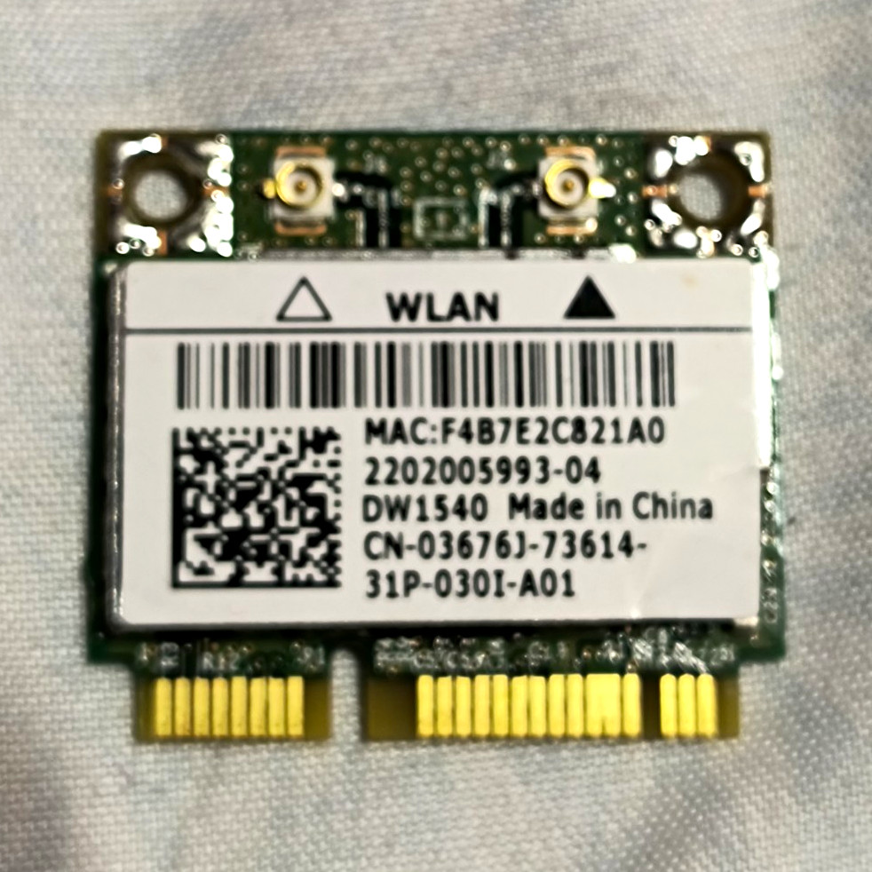 Broadcom DW1540 BCM943228HM4L Half Mini PCIe WiFi Card for Dell 300Mbps