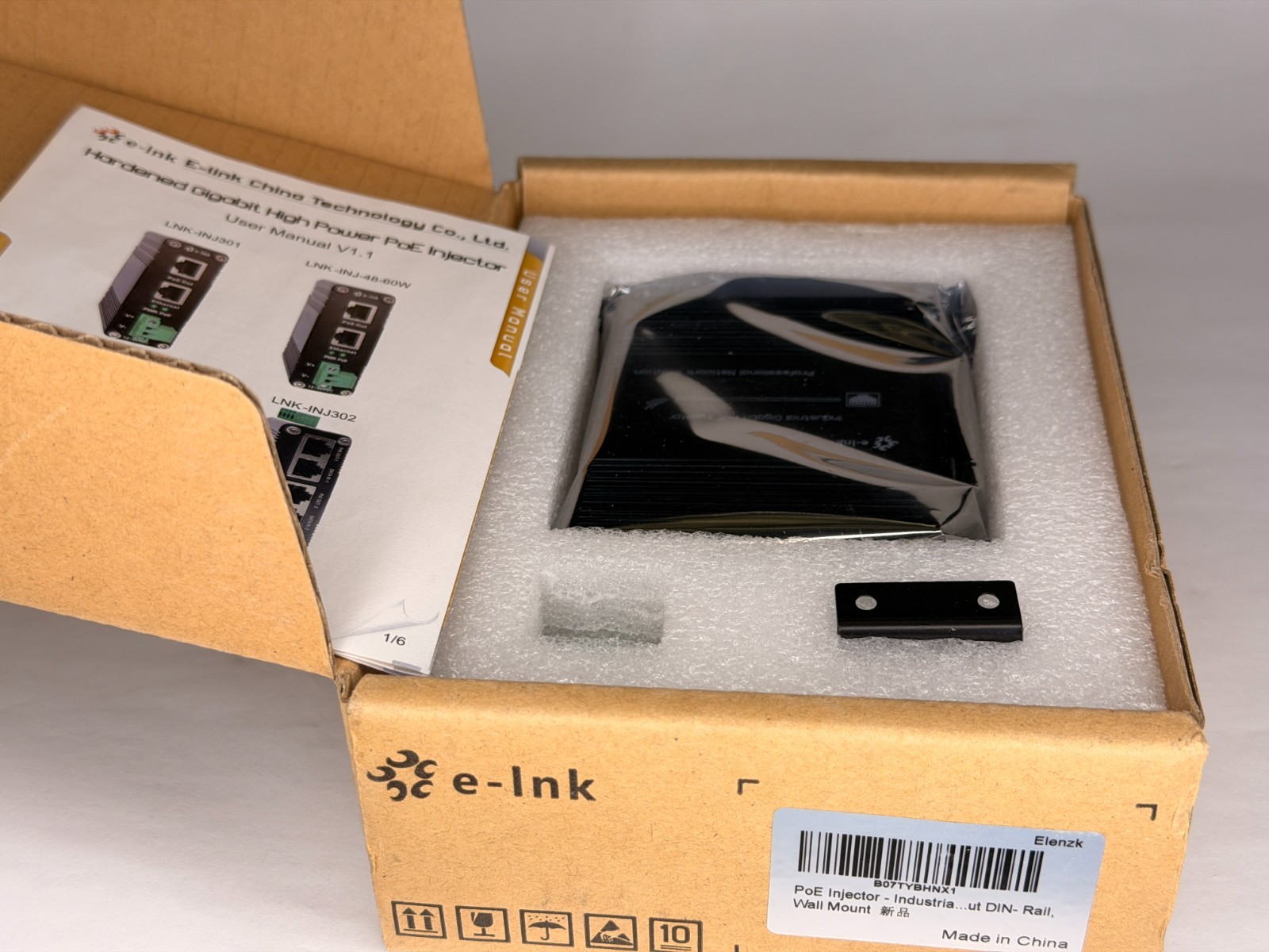 E-Link LNK-INJ-48-95W Gigabit PoE++ Injector,  48VDC 95W