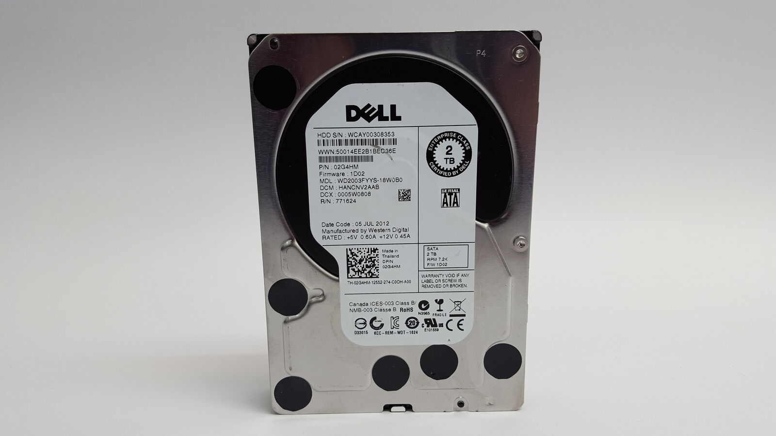 Western Digital Dell WD2003FYYS 2 TB 3.5 in SATA II Enterprise Drive