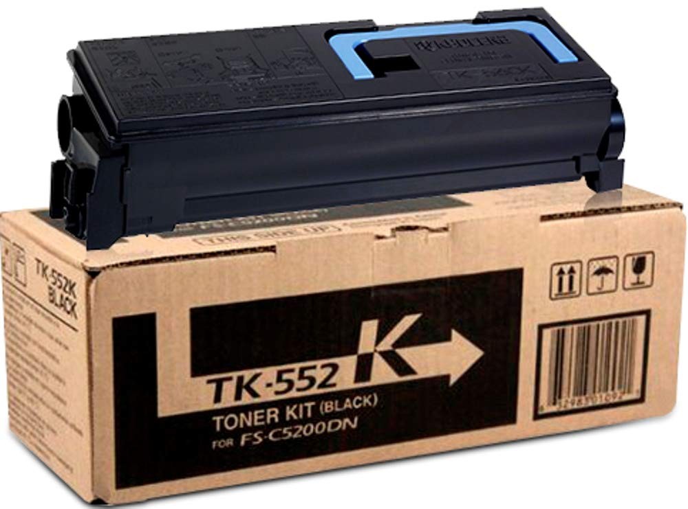 Original Kyocera TK-552K Black Toner. New Sealed Toner, We Ship Fast