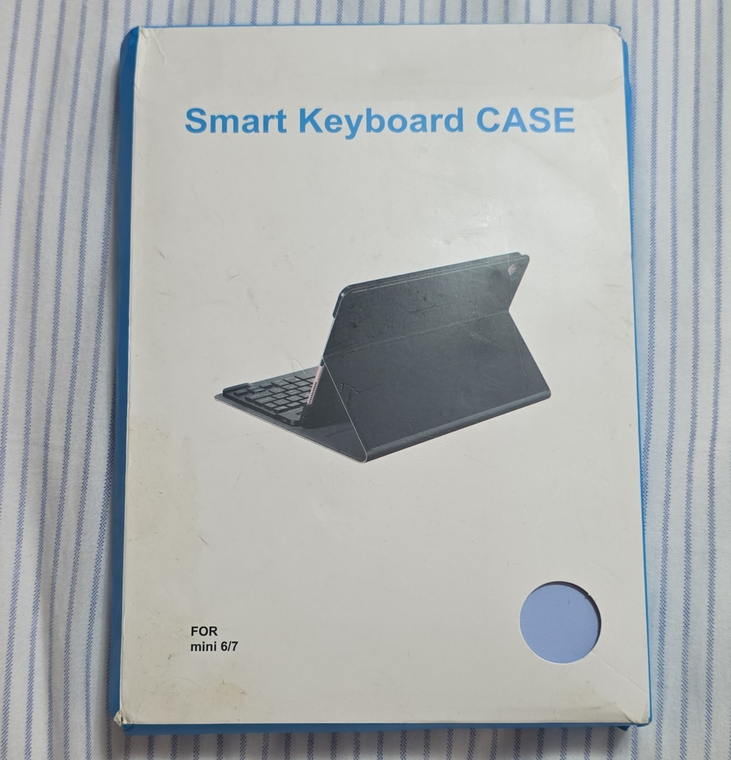 Smart Keyboard Folio/Case PU Leather Magnetic Stand for mini 6/7 - Blue