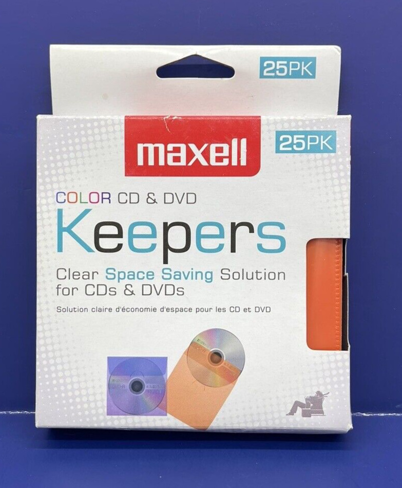 Maxell CD/DVD Keeper Sleeves Color 25 Pack