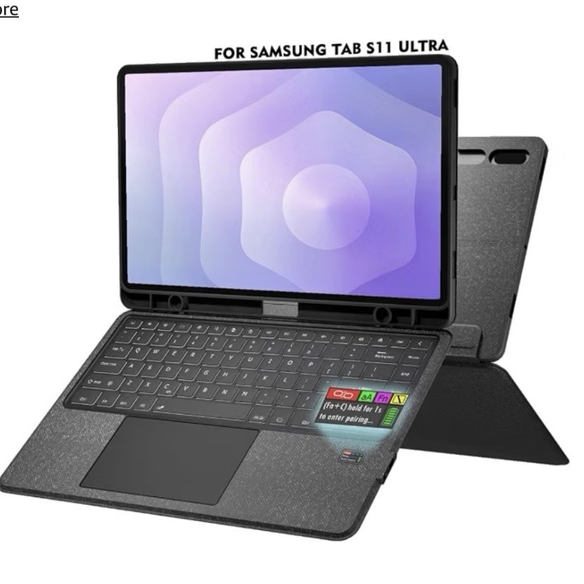 Doohoeek Keyboard Folio Status Screen Galaxy Tab S11 Ultra 14.6