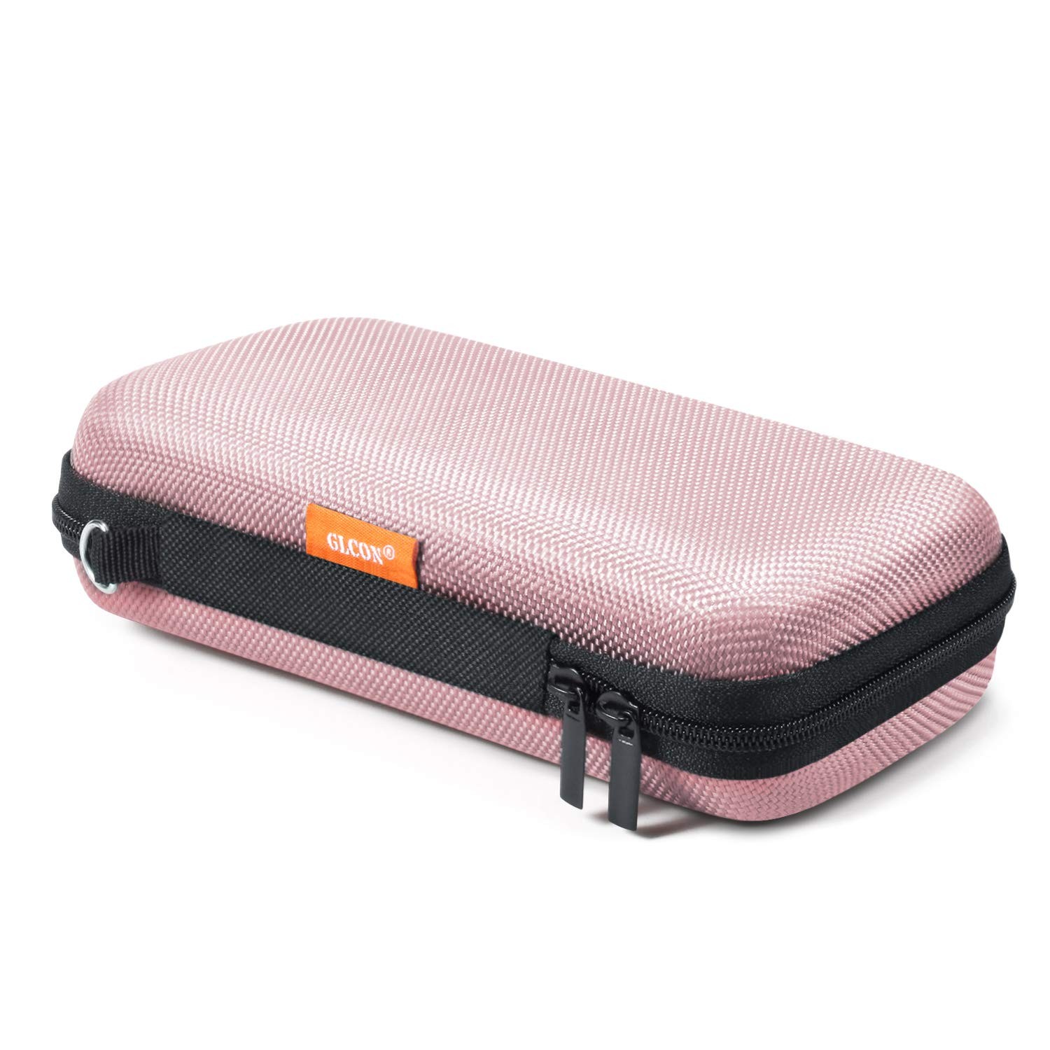 Pink Portable Hard EVA Case, Small Zipper Travel Pouch Organizer