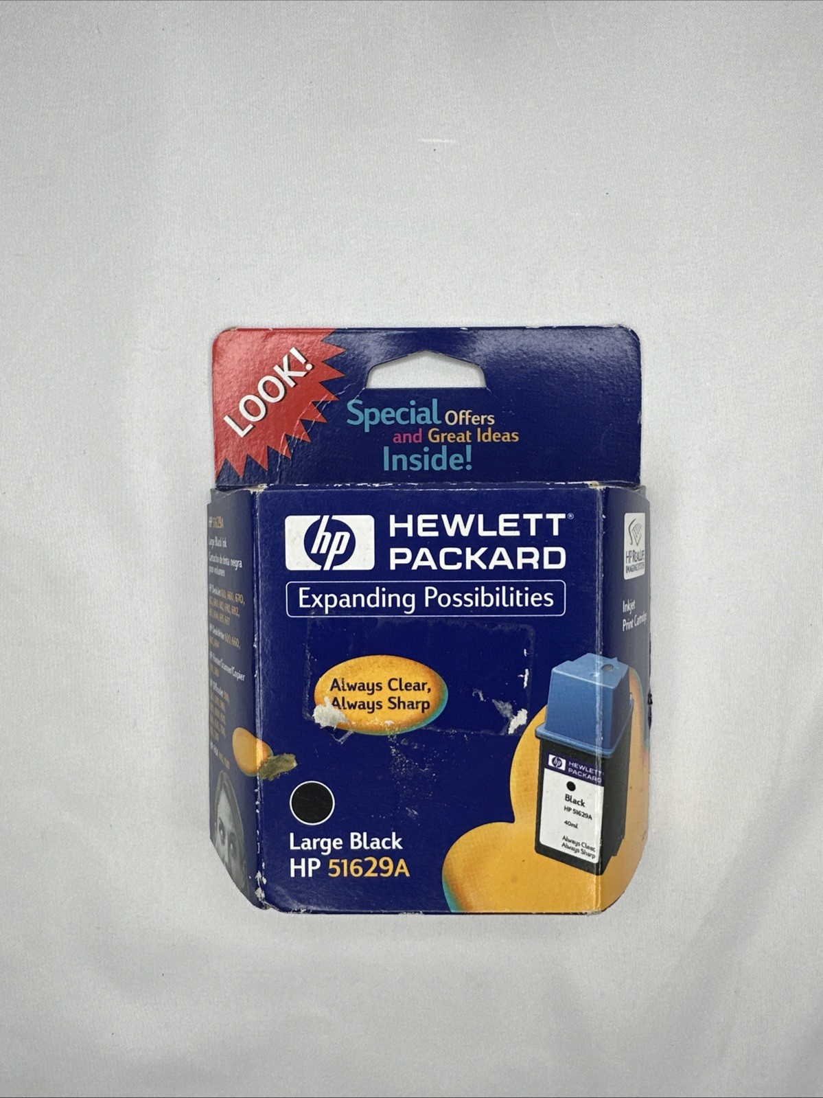 HP 51629A Large Black Inkjet Print Cartridge Expired 2000