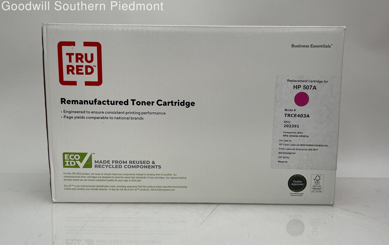 Tru Red TRCE403A Magenta Color Replacement Toner Cartridge for HP507A - Open Box