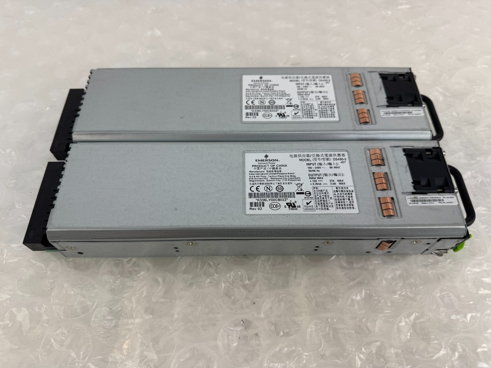 Lot 2 Astec Emerson DS450-3-407 450W Power Supply