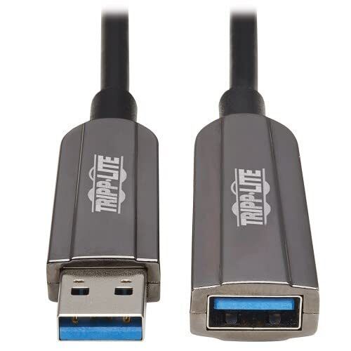 Tripp Lite USB-A Fiber Active Optical Cable Extension Repeater CL3 M/F 50M