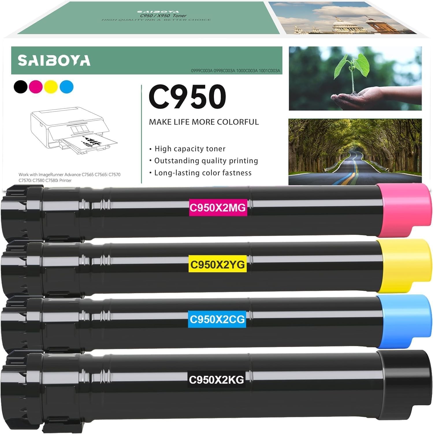 C950X2KG C950X2CG C950X2MG C950X2YG Toner Cartridge Replacement for C950 X950