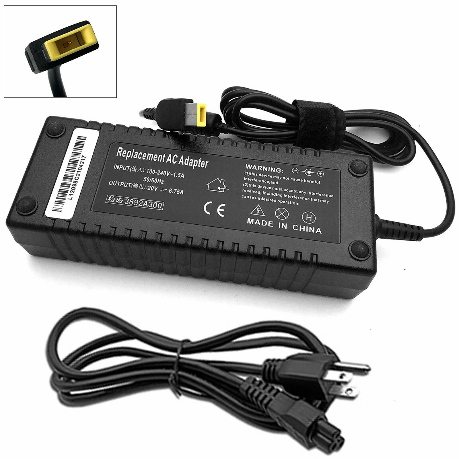 AC Adapter Charger For Lenovo ThinkCentre M900x 10LX Tiny Desktop 135W Power