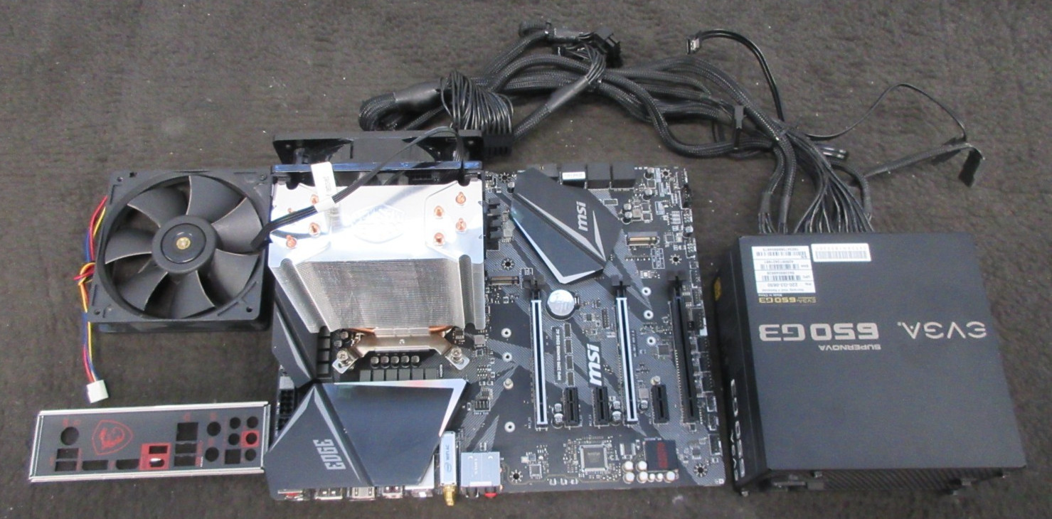MSi MPG Z390 Gaming Edge AC Motherboard w/ I7-9700K 16GB RAM POWER SUPPLY