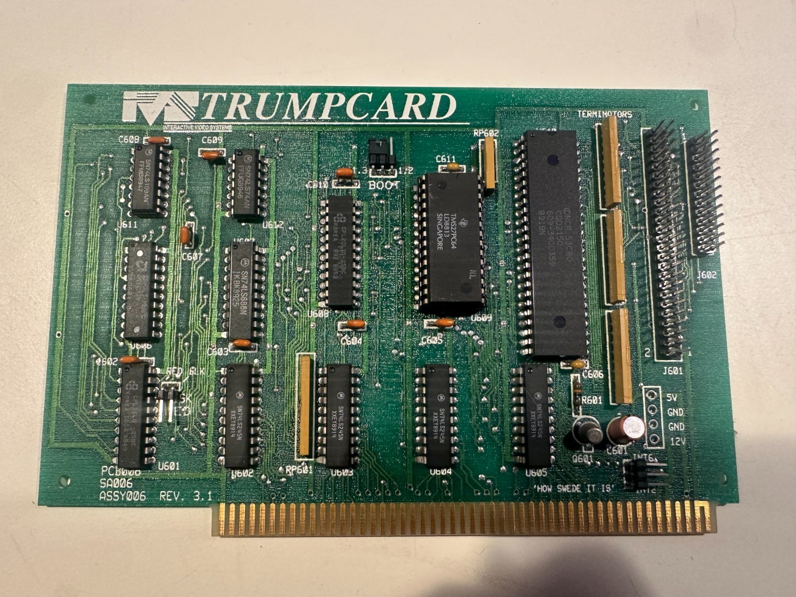 Trump Card Amiga 2000 SCSI Controller Interactive Video Systems SA006 V3.1