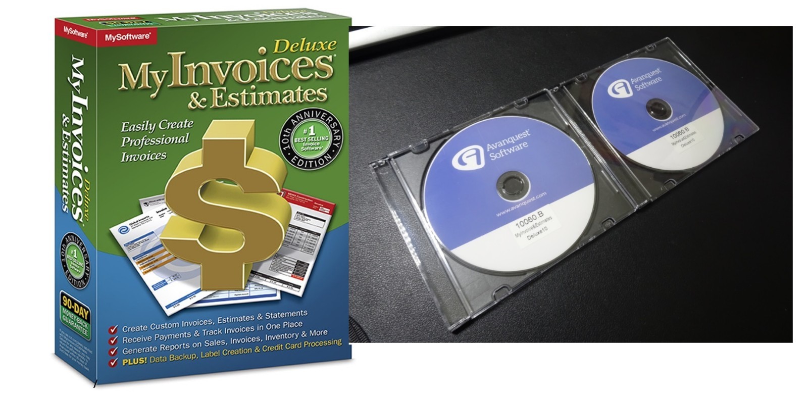Avanquest 2026 My Invoices Estimates Deluxe 10, Discs, Windows 11, Description