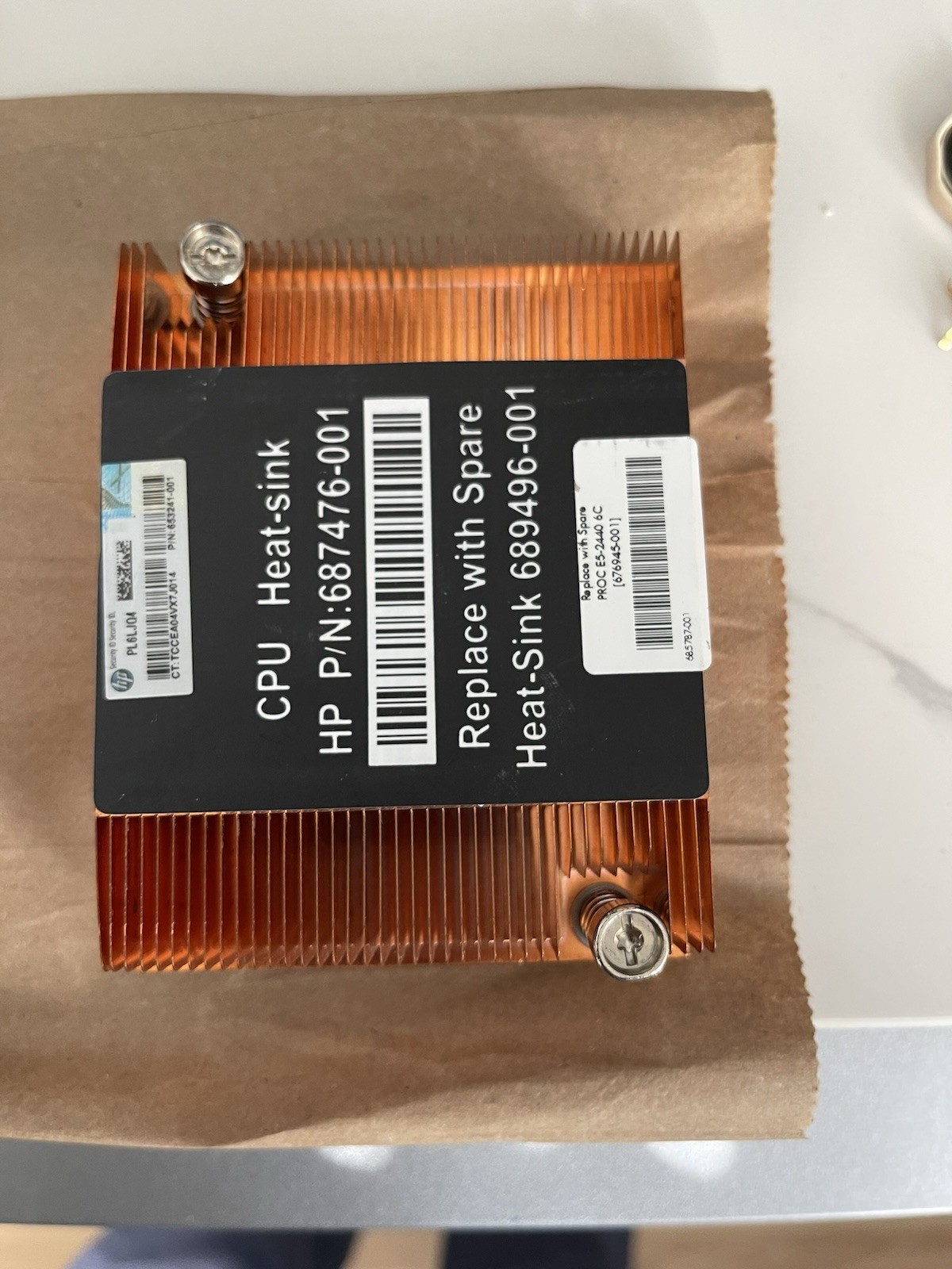 HP 409495-001 410304-001 432594-001 Copper CPU Processor Heatsink Used Or Scrap