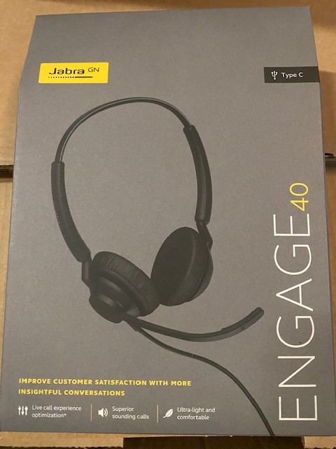 Jabra Engage 40 - USB-C UC Stereo Wired Headset (NEW)