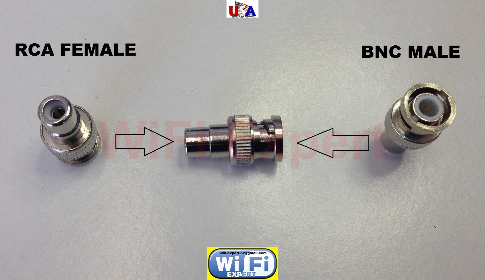BNC Male Female To RCA Male Female RF Connector Adapter WiFi Antenna Router USA