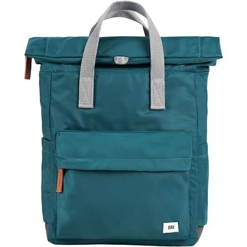  Rolltop Backpack for Men & Women - Nylon Travel Backpack with Medium Teal