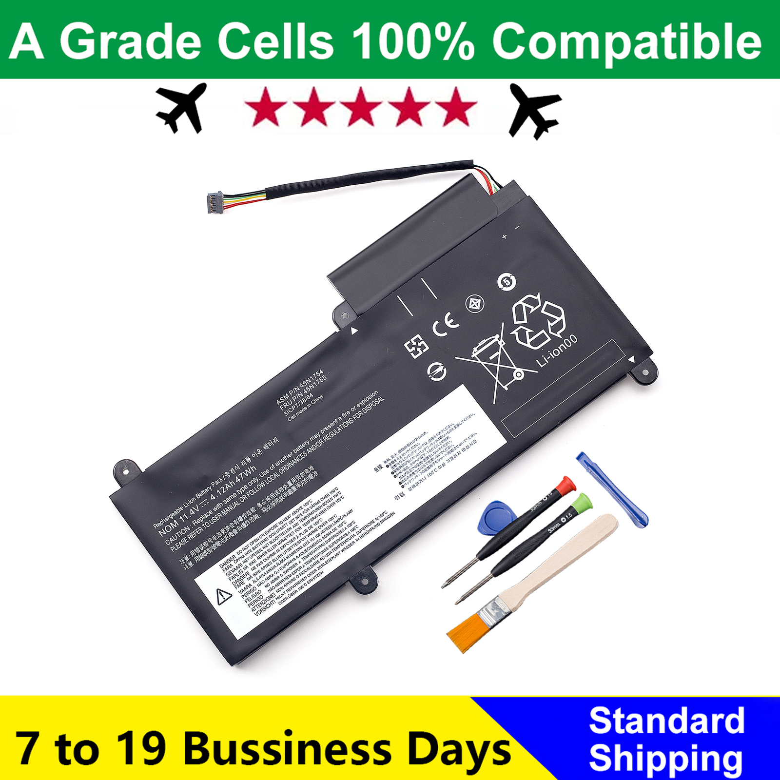 45N1754 45N1755 Laptop Battery For Lenovo ThinkPad E450 E450C E455 E460 E460C