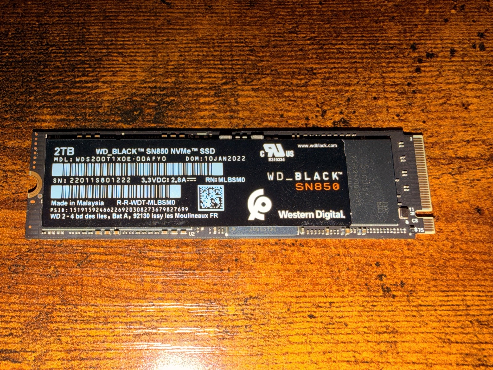Western Digital Black SN850 2TB M.2 NVMe Internal SSD (WDS200T1X0E-00AFY0)