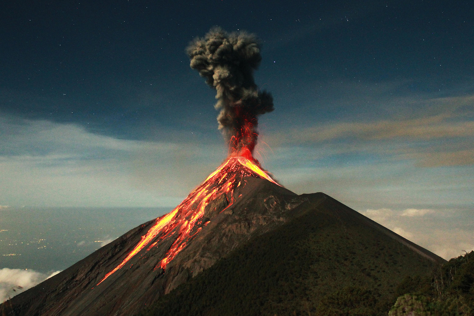 Landscape guatemala volcano nature Custom Gaming Mat Desk