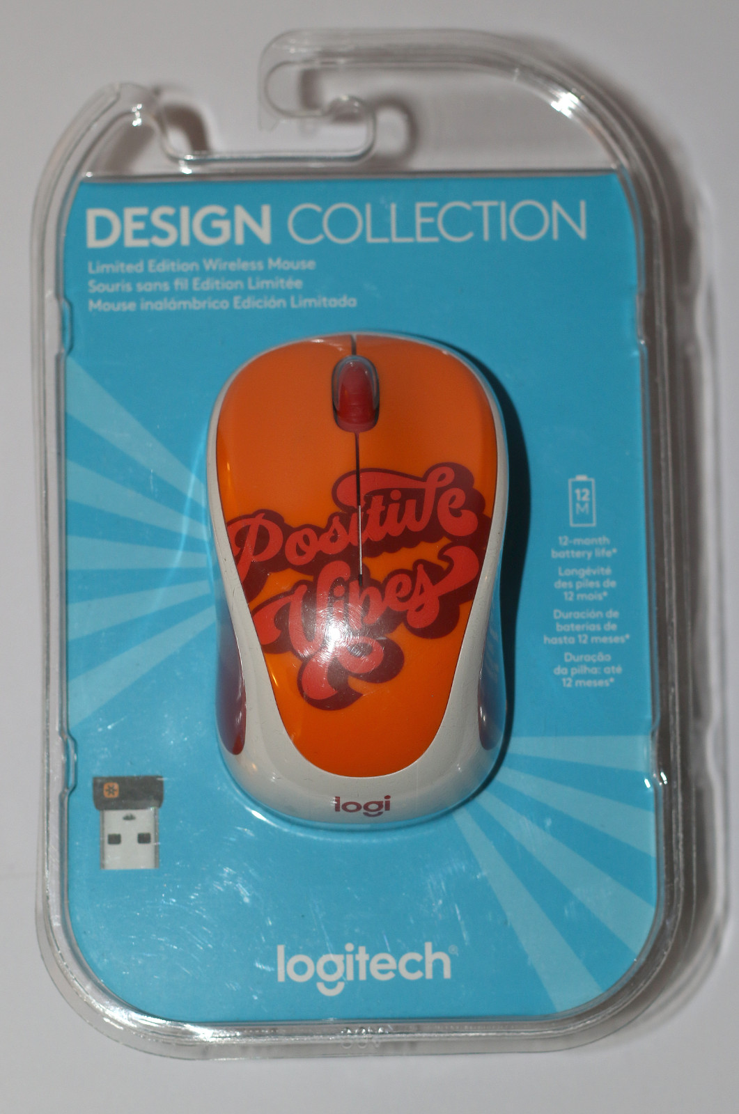 Logitech M317 Positive Vibes Wireless Mouse USB Receiver NEW Sealed