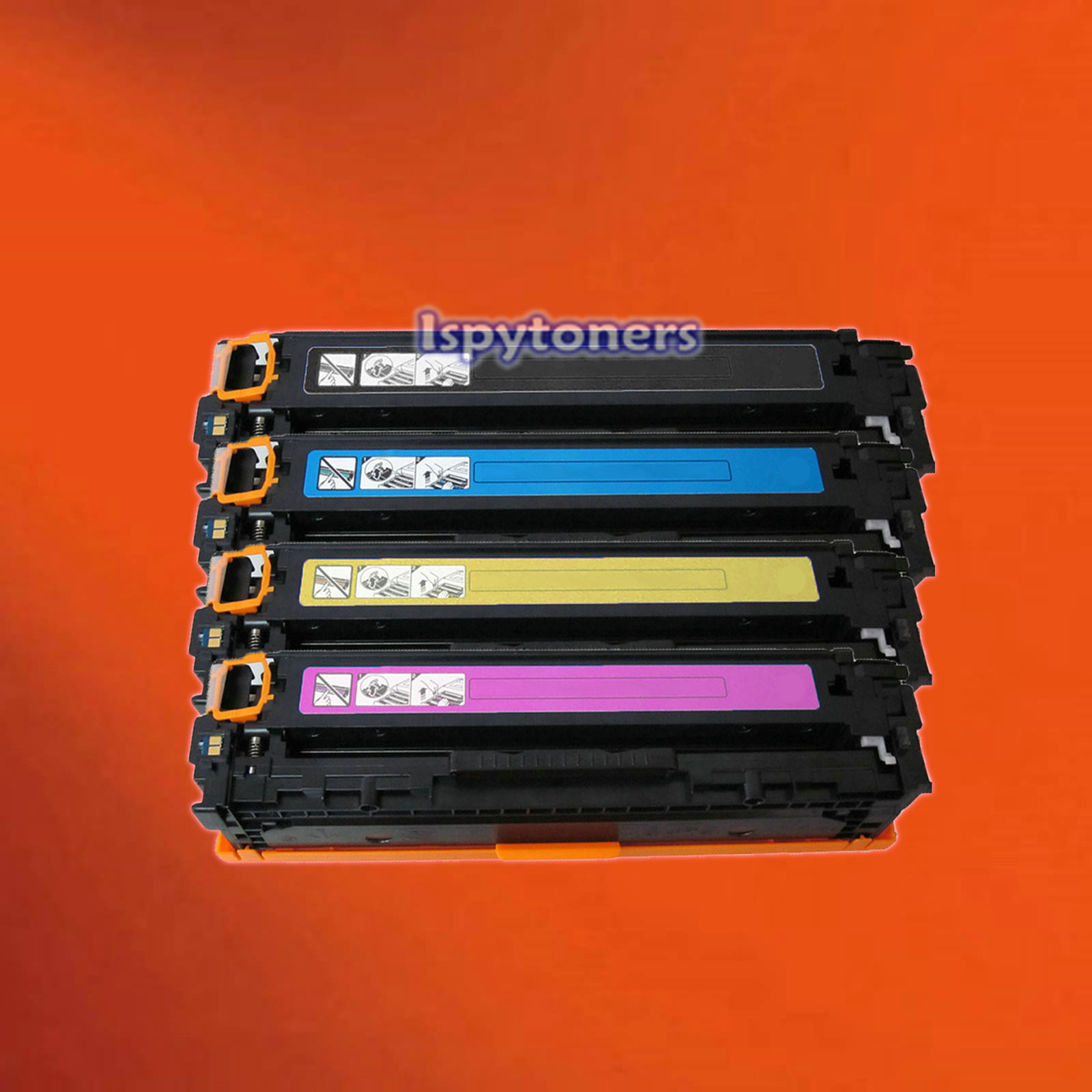 4PK CE320A-23A CP1525 CM1415 Black & Color Toner Set 128A for 2K/1.3  pages