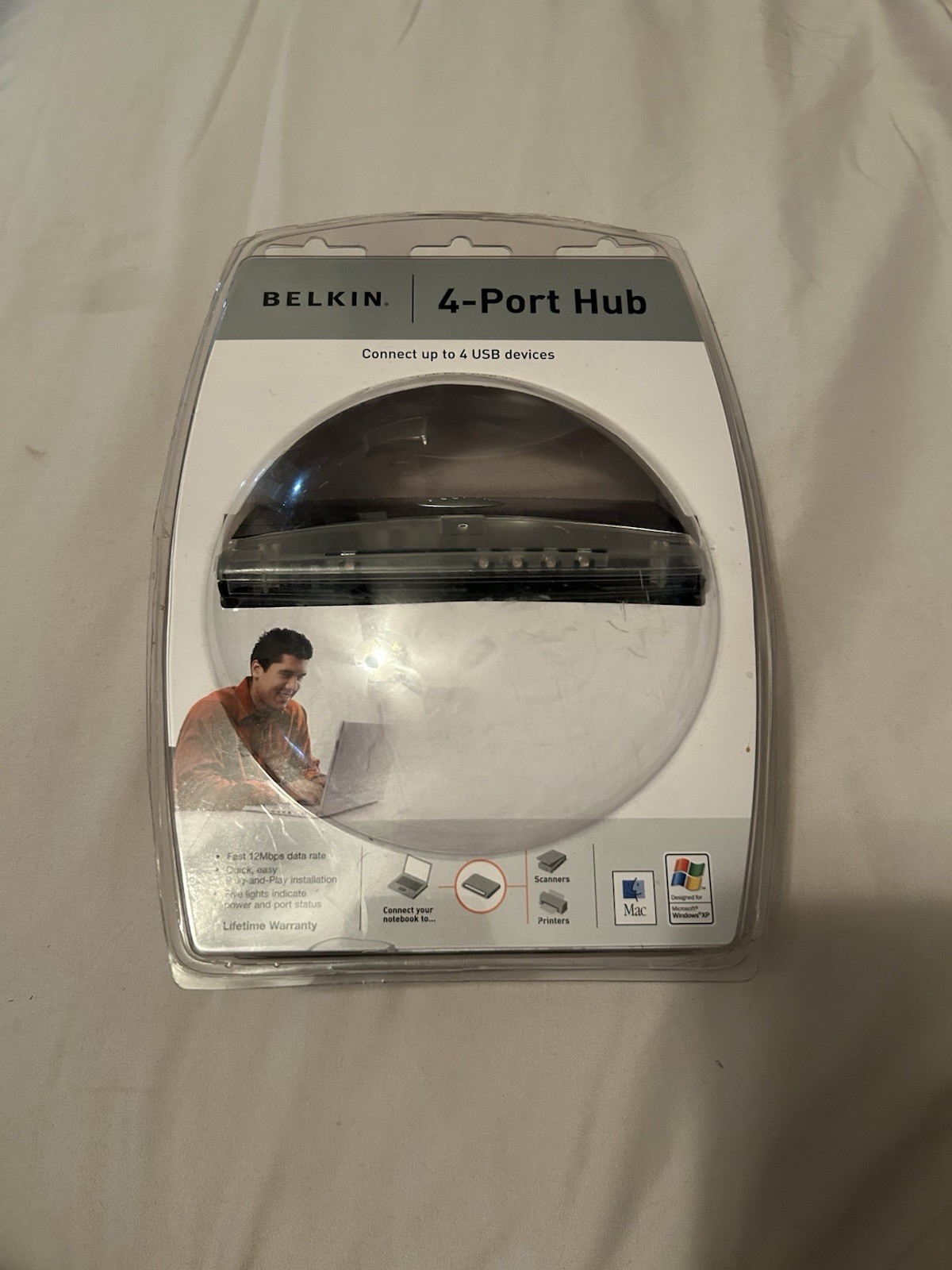 Belkin 2.0 Hi Speed USB 4 Port Hub New Sealed 