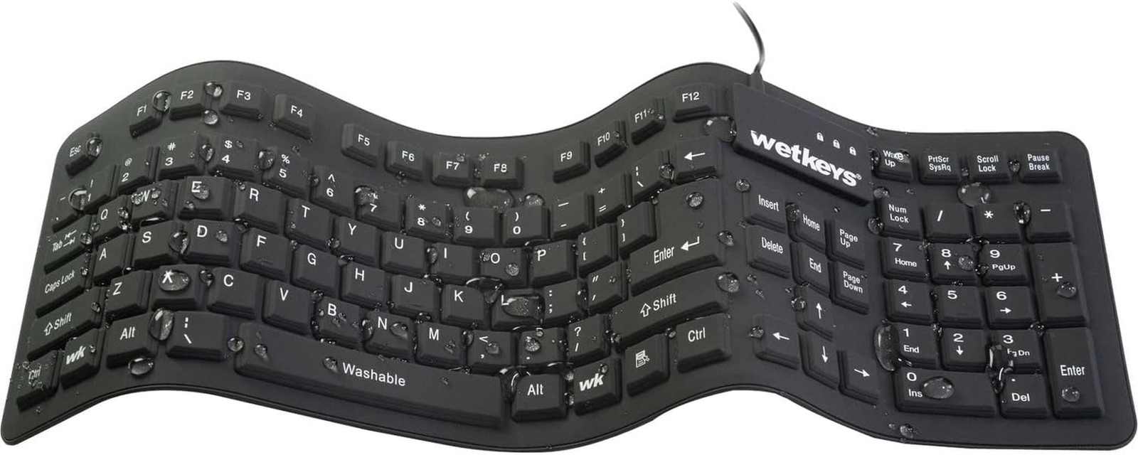 WetKeys Soft-Touch Comfort Professional-Grade Full-Size Flexible Silicone Washab
