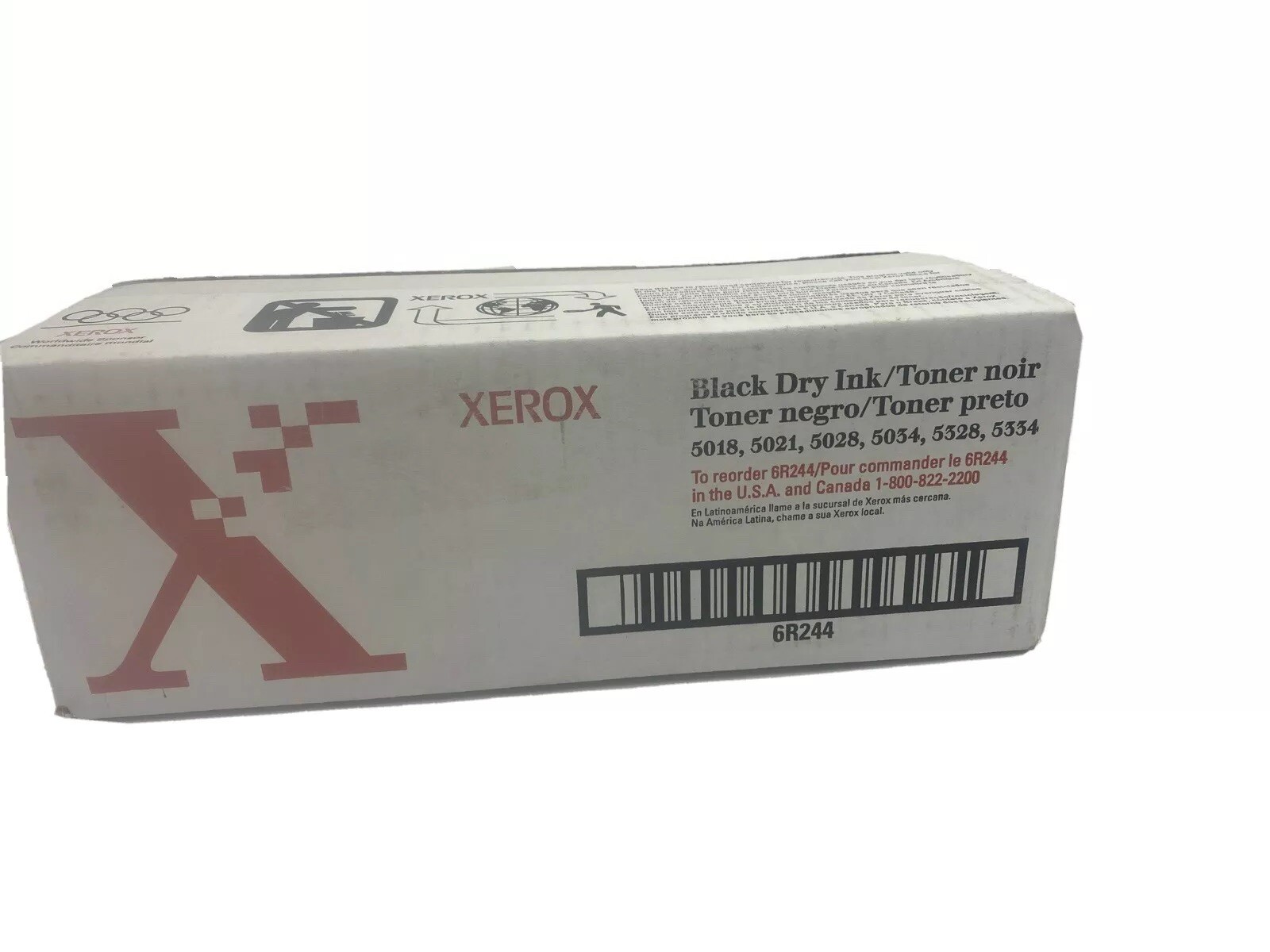 Xerox 6R244 Black Toner Cartridge 5018 5021 5028 5328 5624 5830 Genuine OEM 2/PK