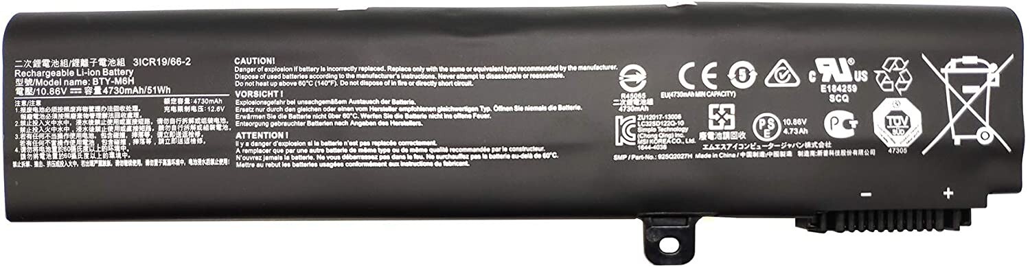 Genuine MSI BTY-M6H Battery GE72 2QC 2QD GL62 GL62M GL72 GL62-6QD-030FR GL62-6QC