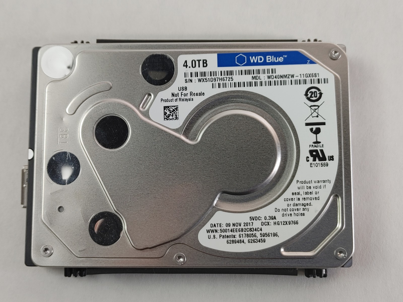 Western Digital WD40NMZW 4 TB 2.5 in USB 3.0 External Hard Drive