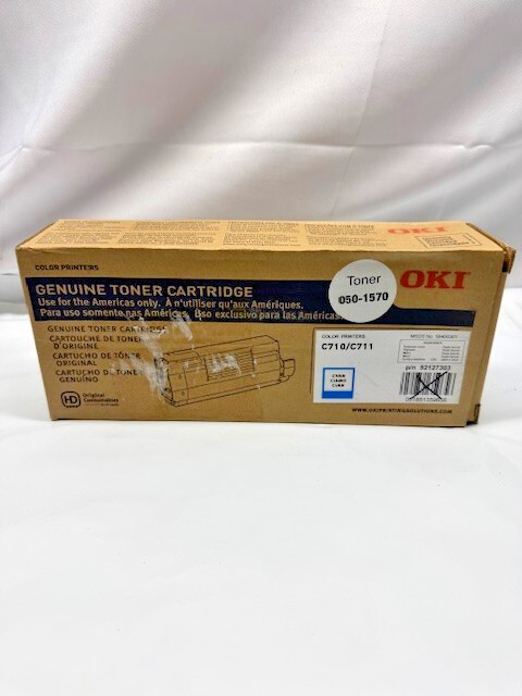 OKI Genuine 050-1570 BLUE Toner Cartridge C710/C711 *New-Box Damage