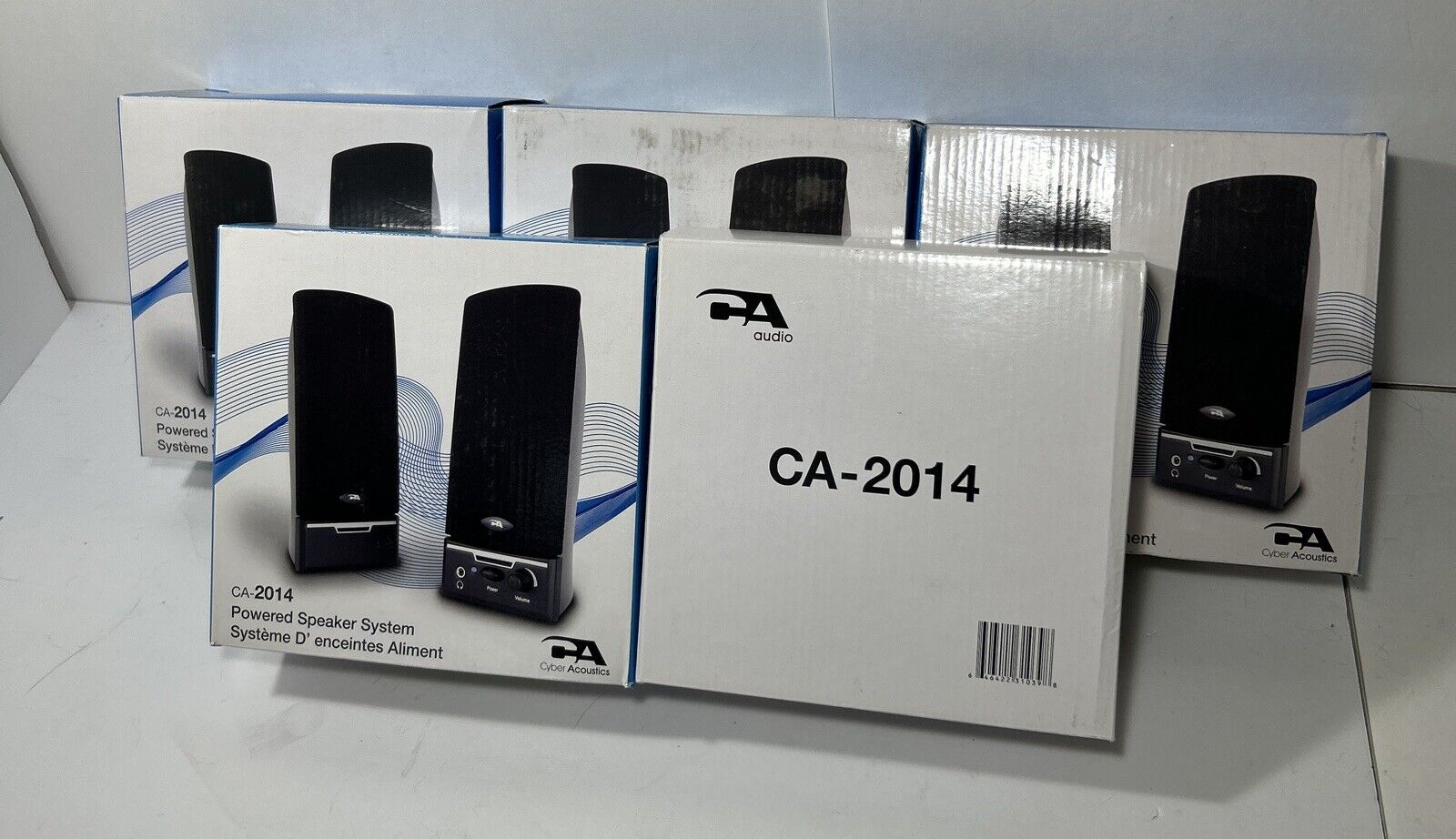 (LOT OF 5) Cyber Acoustics CA-2014 Multimedia Powered Computer Speakers