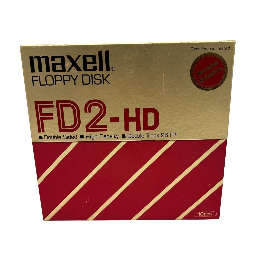Maxell FD2-HD 8 Inch Floppy Disk 10 Pcs Double Sided High Density 96 TPI w/ Box