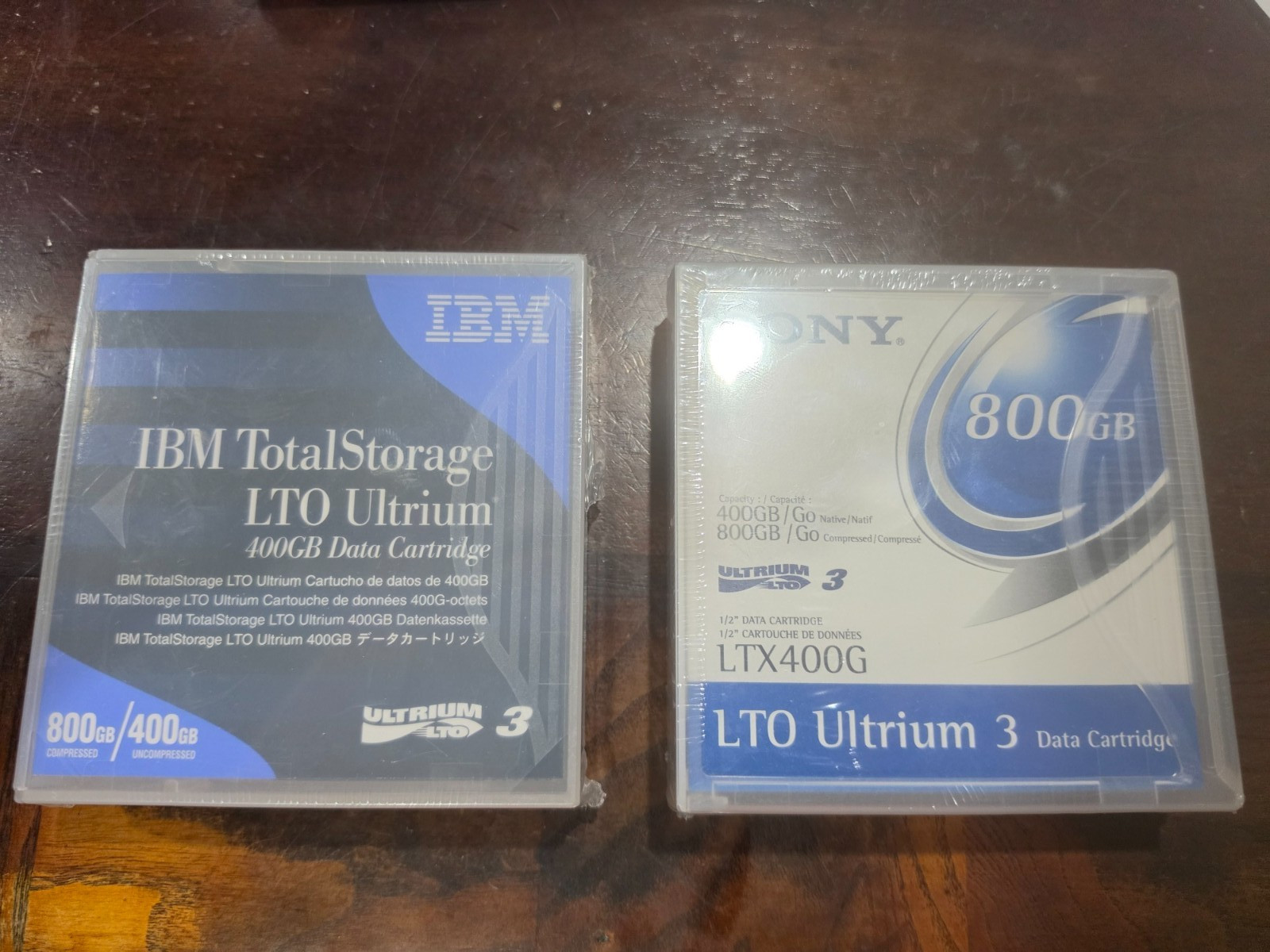 IBM TOTALSTORAGE LTO ULTRIUM  3, DATA CARTRIDGE 800GB/400GB and Sony LTX400G