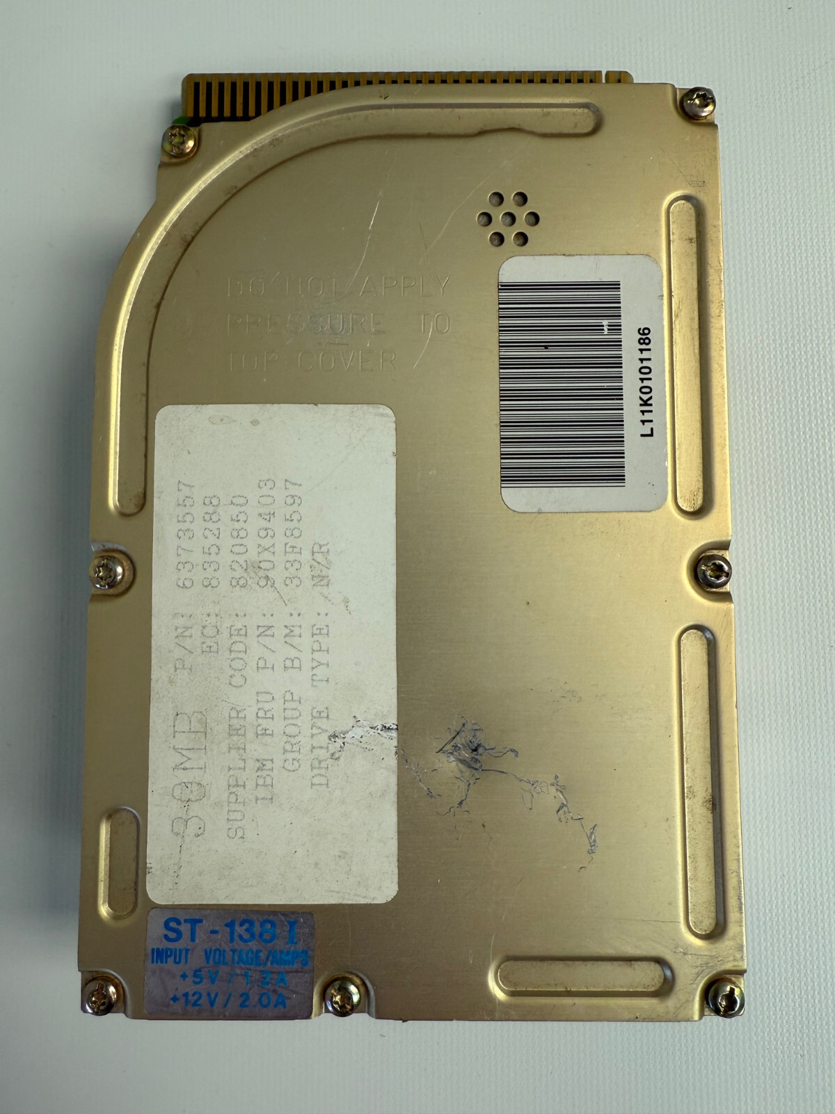 IBM 90X9403 6373557 30MB HARD DRIVE SEAGATE ST-138I   *AS-IS NON WORKING*