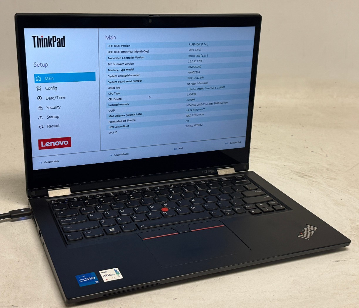 Lenovo ThinkPad L13 Yoga Gen 2 13.3" (i5-1135G7 - 8GB RAM - 256GB SSD - Win11H)
