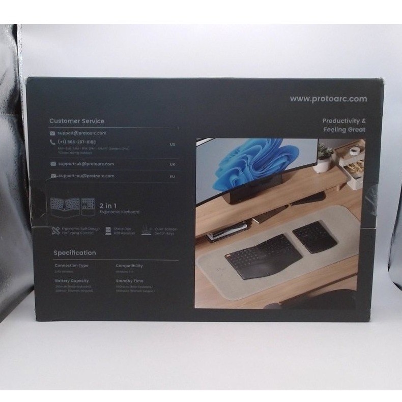 ProtoArc EK04 Ergonomic Keyboard, BNIB